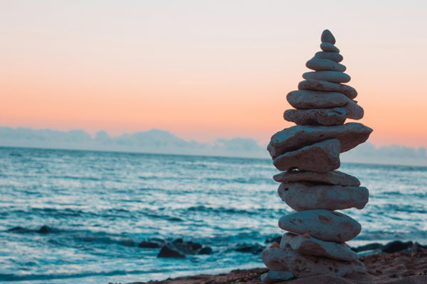 stacked rocks for memorial